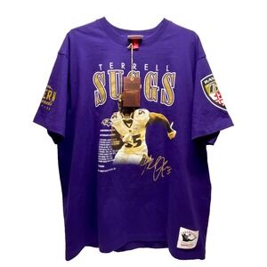 Baltimore Ravens Terrell Suggs NFL Shirt Large SS Throwback Mitchell & Ness NWT